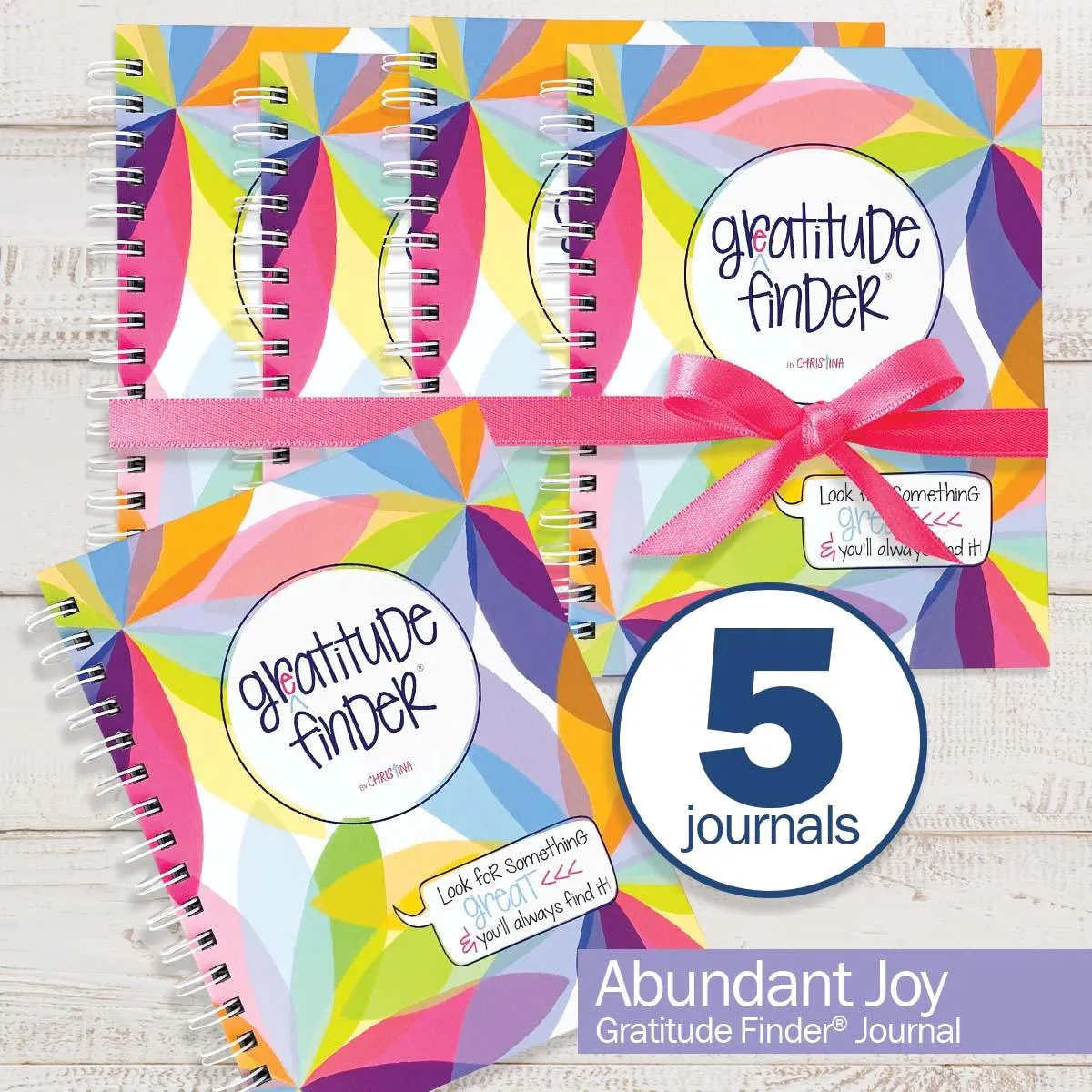 Gratitude Finder® Journals Bundle of 5 | Gratitude Journals to Help You Find Joy Every Day | Share the Gift of Gratitude
