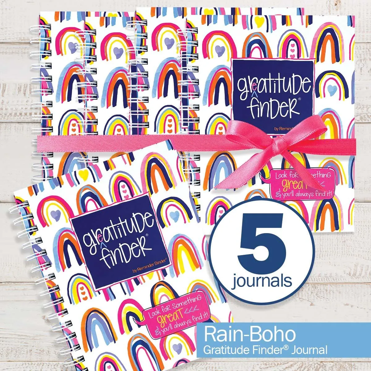 Gratitude Finder® Journals Bundle of 5 | Gratitude Journals to Help You Find Joy Every Day | Share the Gift of Gratitude
