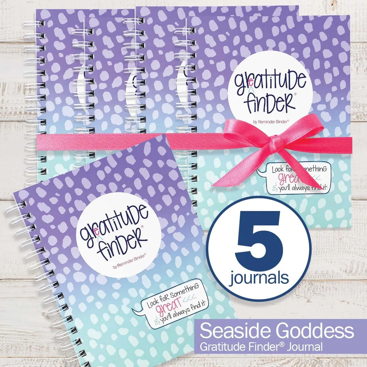 Gratitude Finder® Journals Bundle of 5 | Gratitude Journals to Help You Find Joy Every Day | Share the Gift of Gratitude