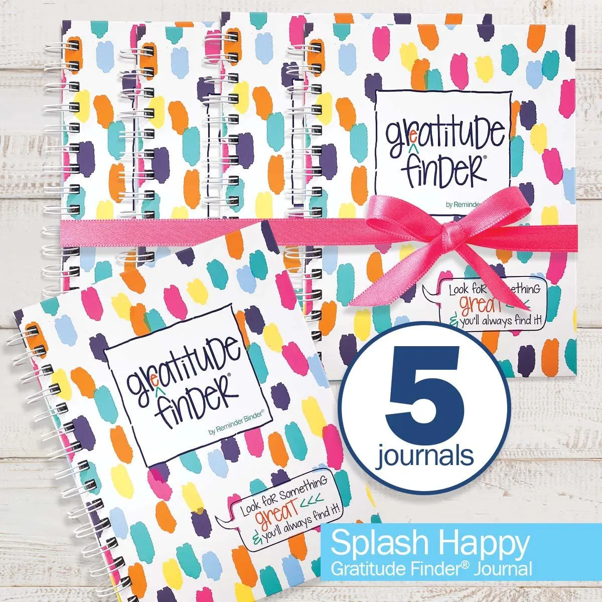 Gratitude Finder® Journals Bundle of 5 | Gratitude Journals to Help You Find Joy Every Day | Share the Gift of Gratitude