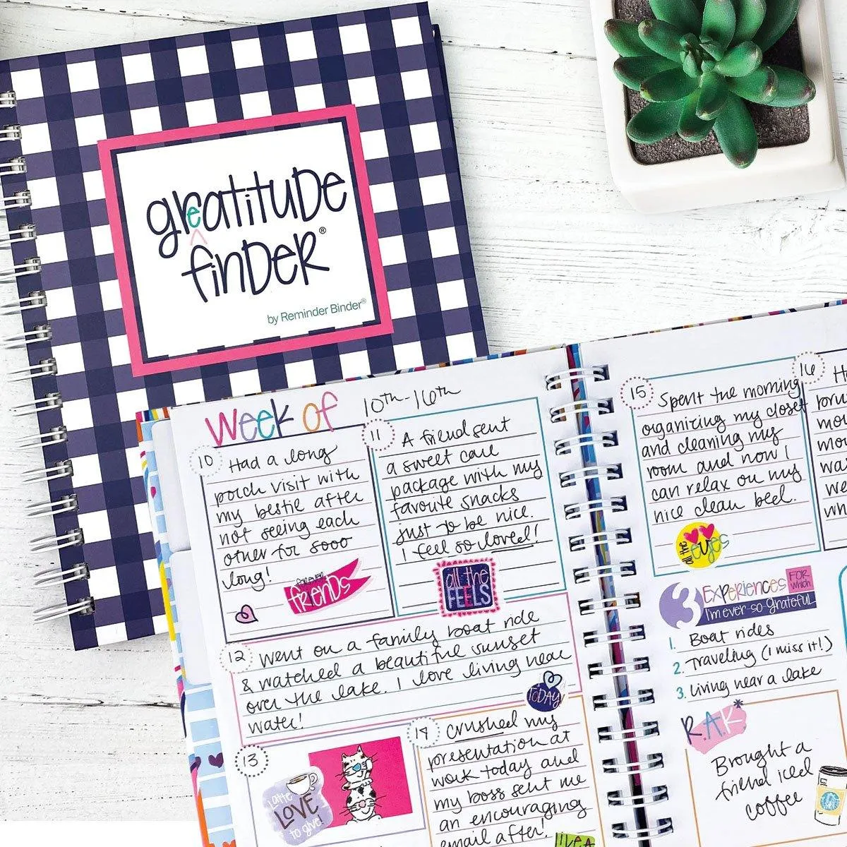Gratitude Journal Gratitude Finder® Journal | Gingham Navy