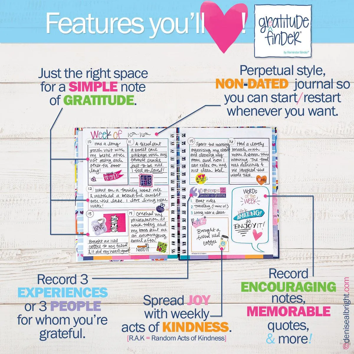 Gratitude Journals Bundle of TWO Gratitude Finder® Gratitude Journals