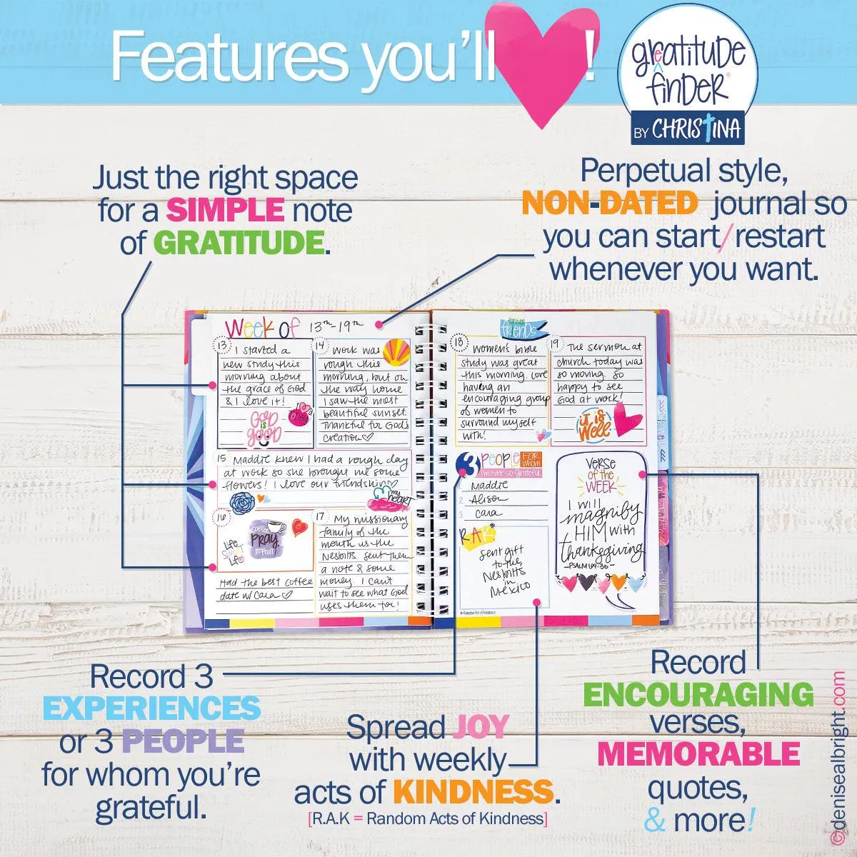 Gratitude Journals Gratitude Finder® Journal   Sticker Bundle