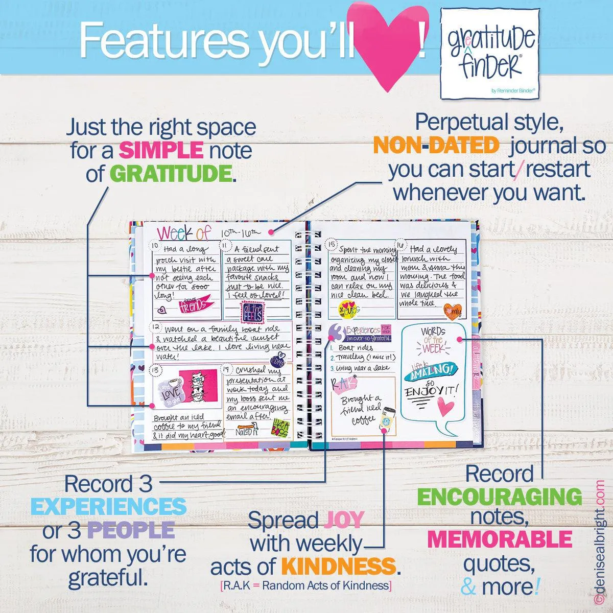 Gratitude Journals Gratitude Finder® Journal   Sticker Bundle