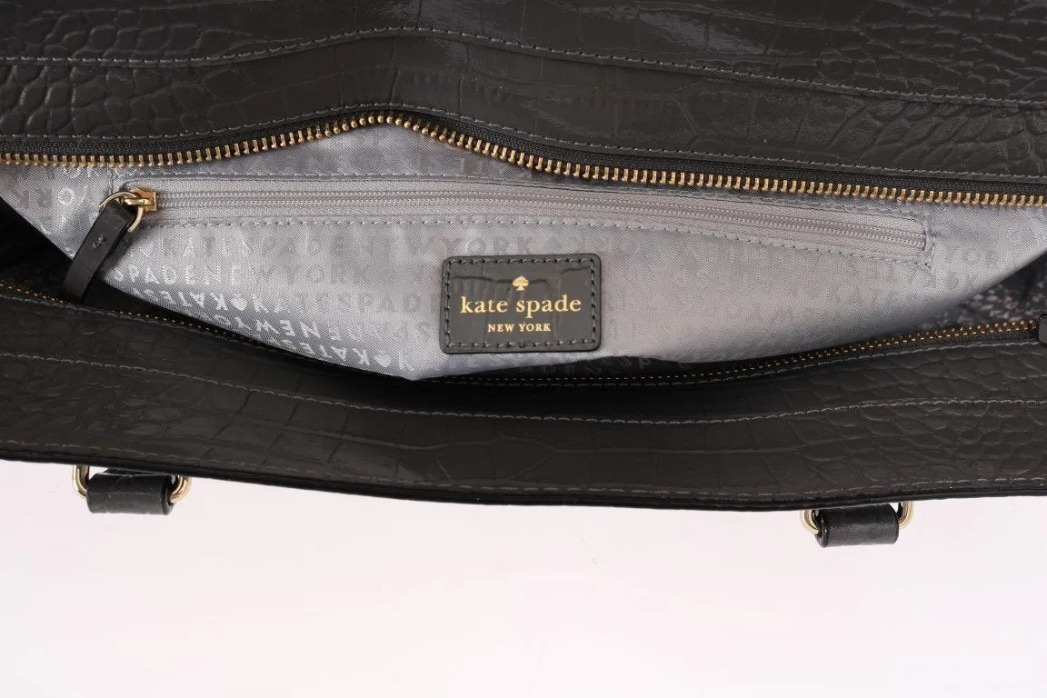 Gray Bristol Drive Croc ELISSA Shoulder Bag