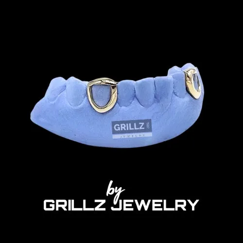 Grillz 2pc fang open face shiny