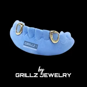 Grillz 2pc fang open face shiny