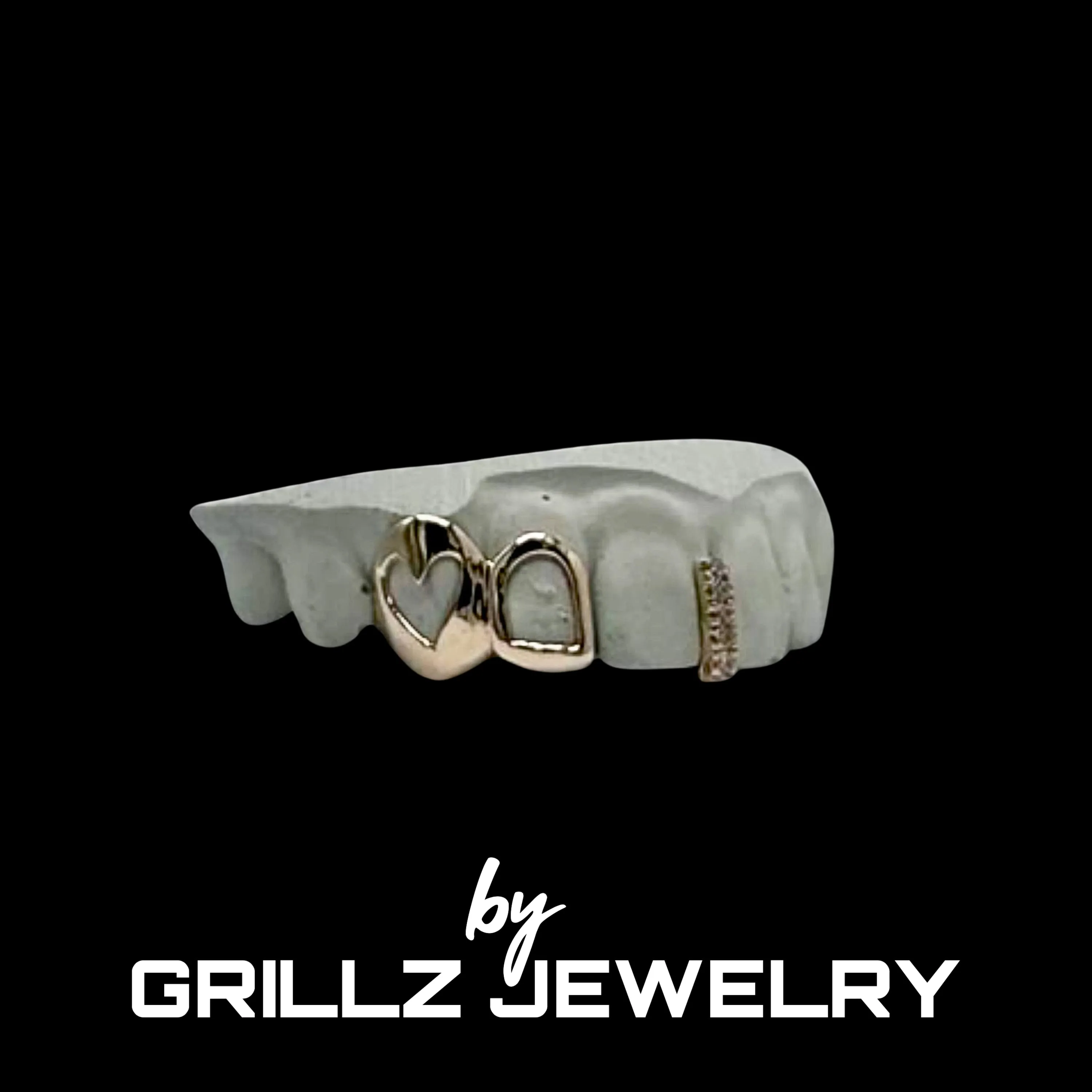 Grillz open heart shape