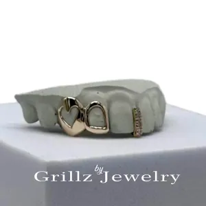 Grillz open heart shape