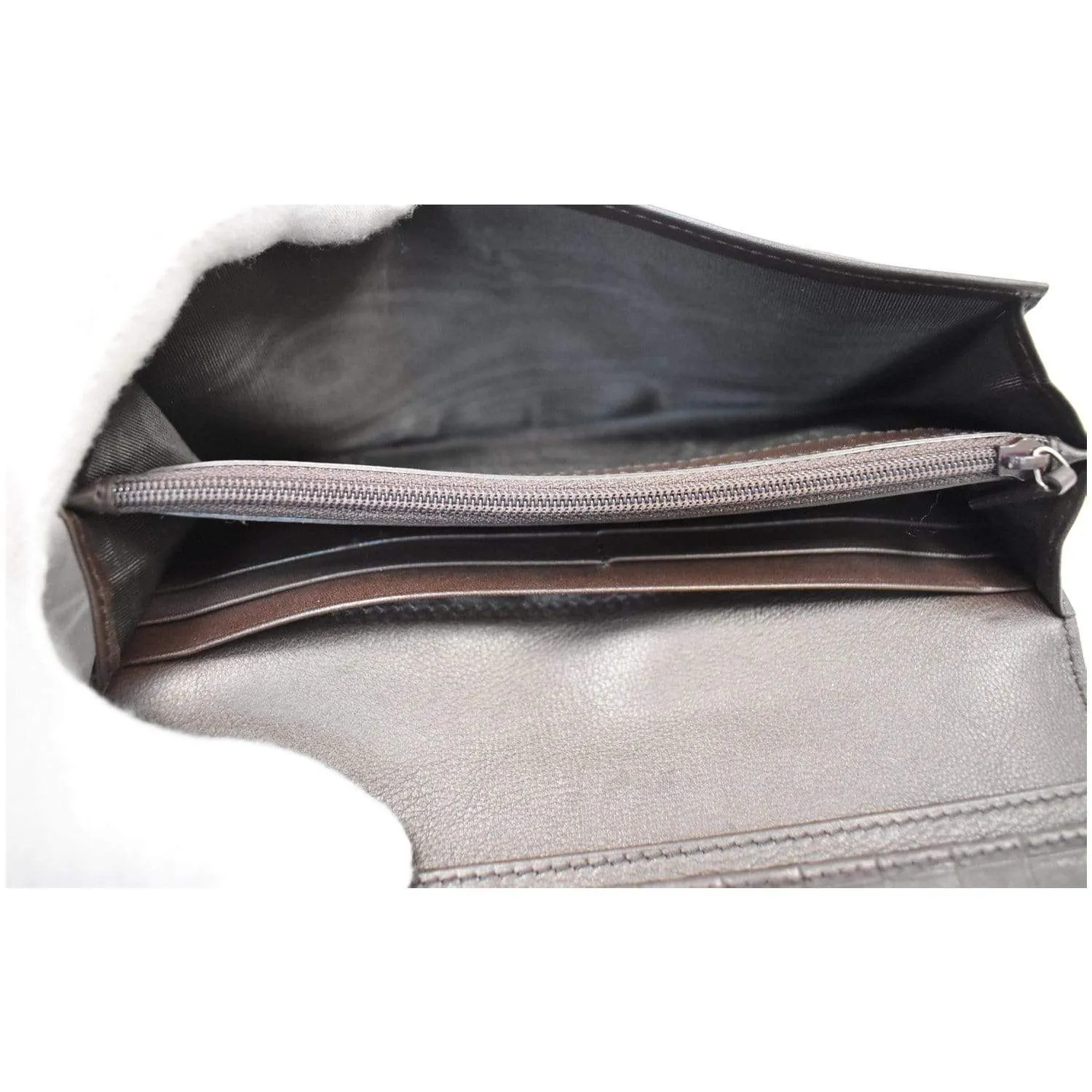 GUCCI Guccissima Continental Flap Wallet Black 233154