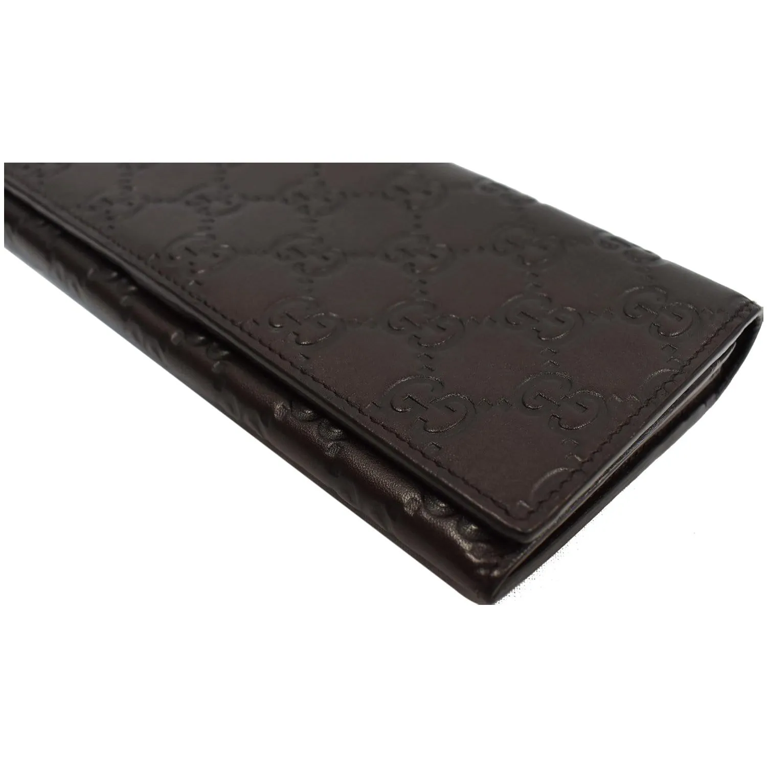 GUCCI Guccissima Continental Flap Wallet Black 233154