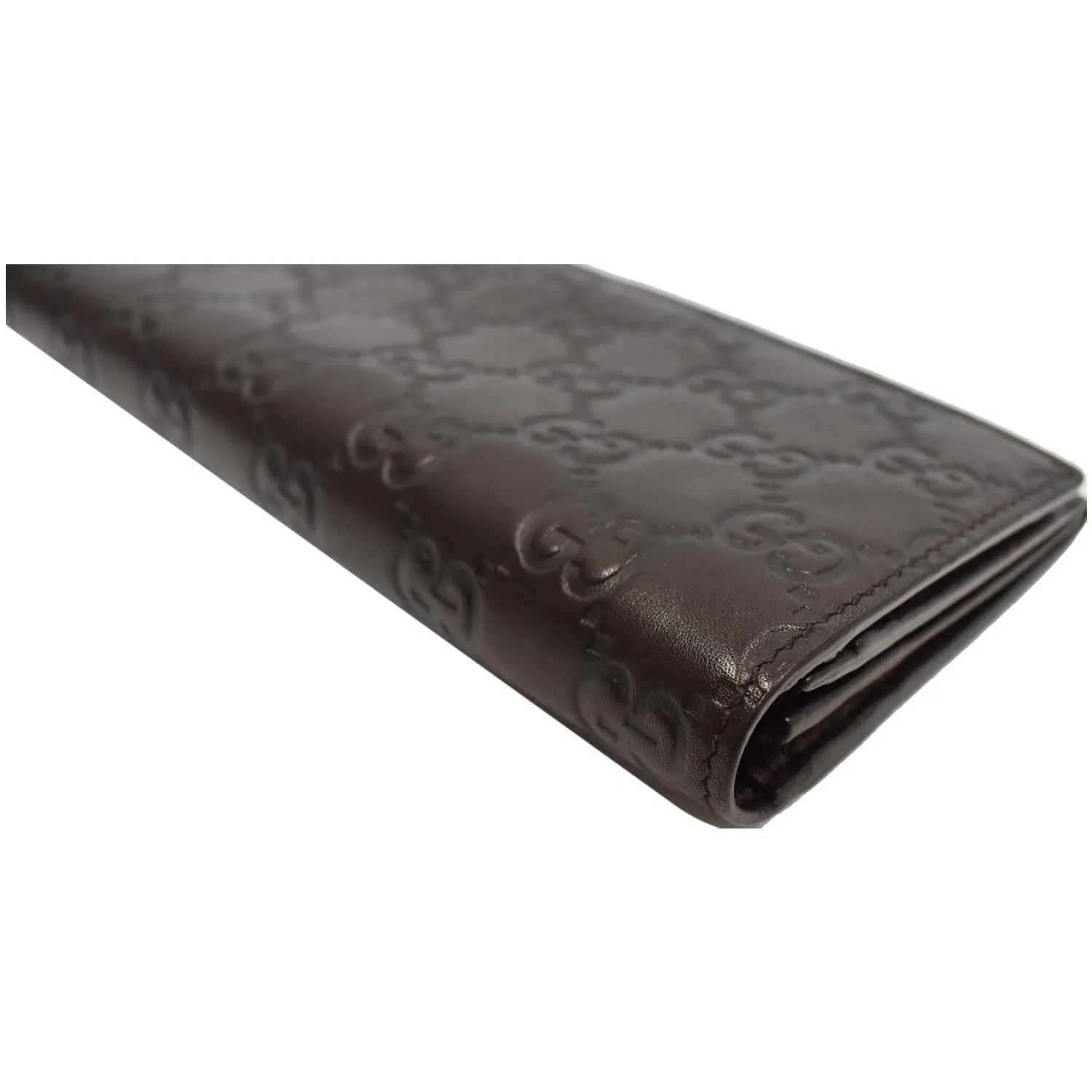 GUCCI Guccissima Continental Flap Wallet Black 233154