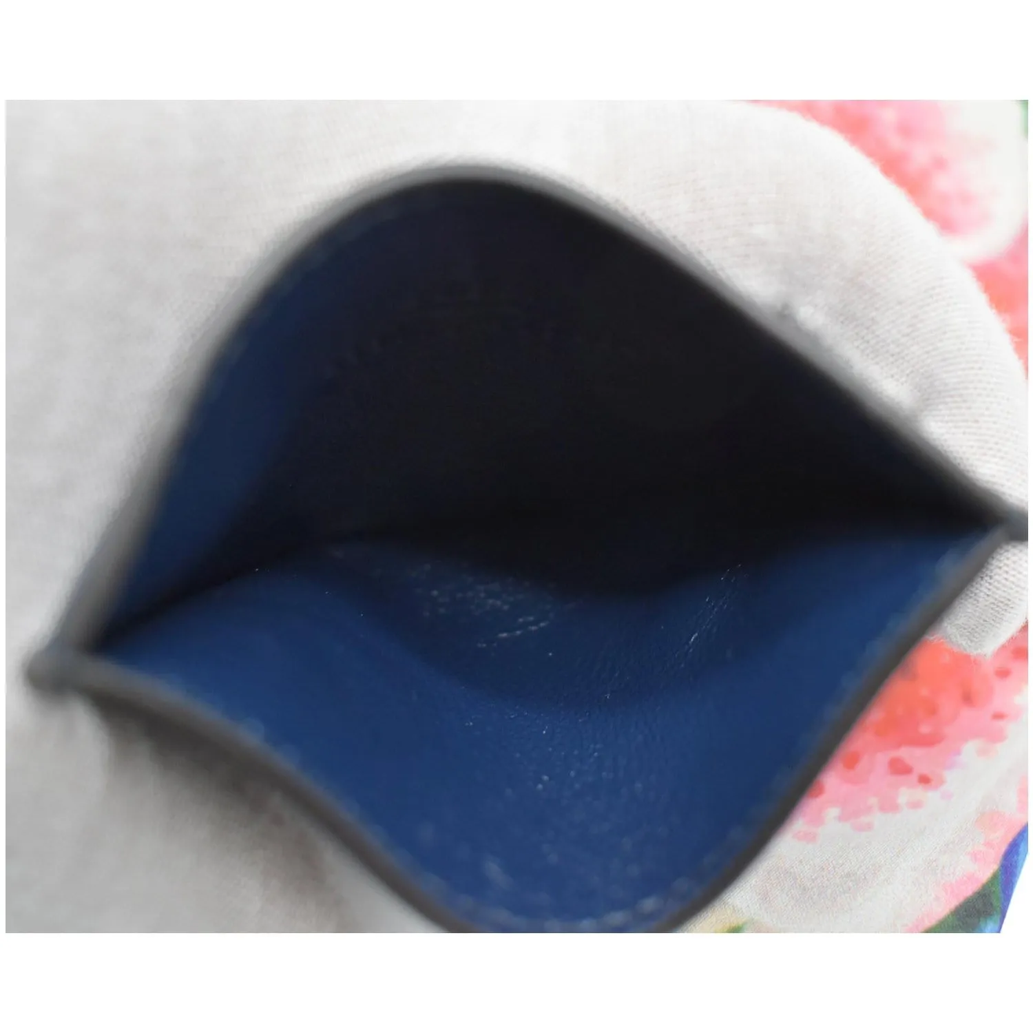 GUCCI Guccissima Leather Signature Card Case Blue 233166 - 20% OFF