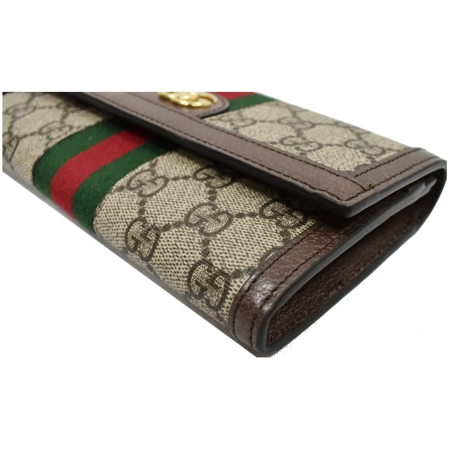 Gucci Ophidia GG Continental Supreme Canvas Wallet Beige 523153