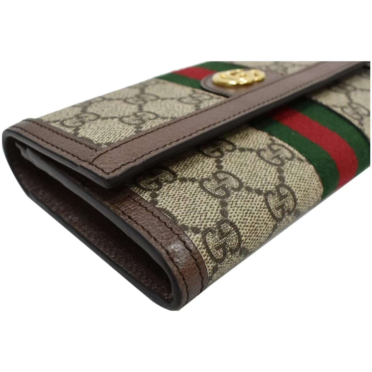 Gucci Ophidia GG Continental Supreme Canvas Wallet Beige 523153