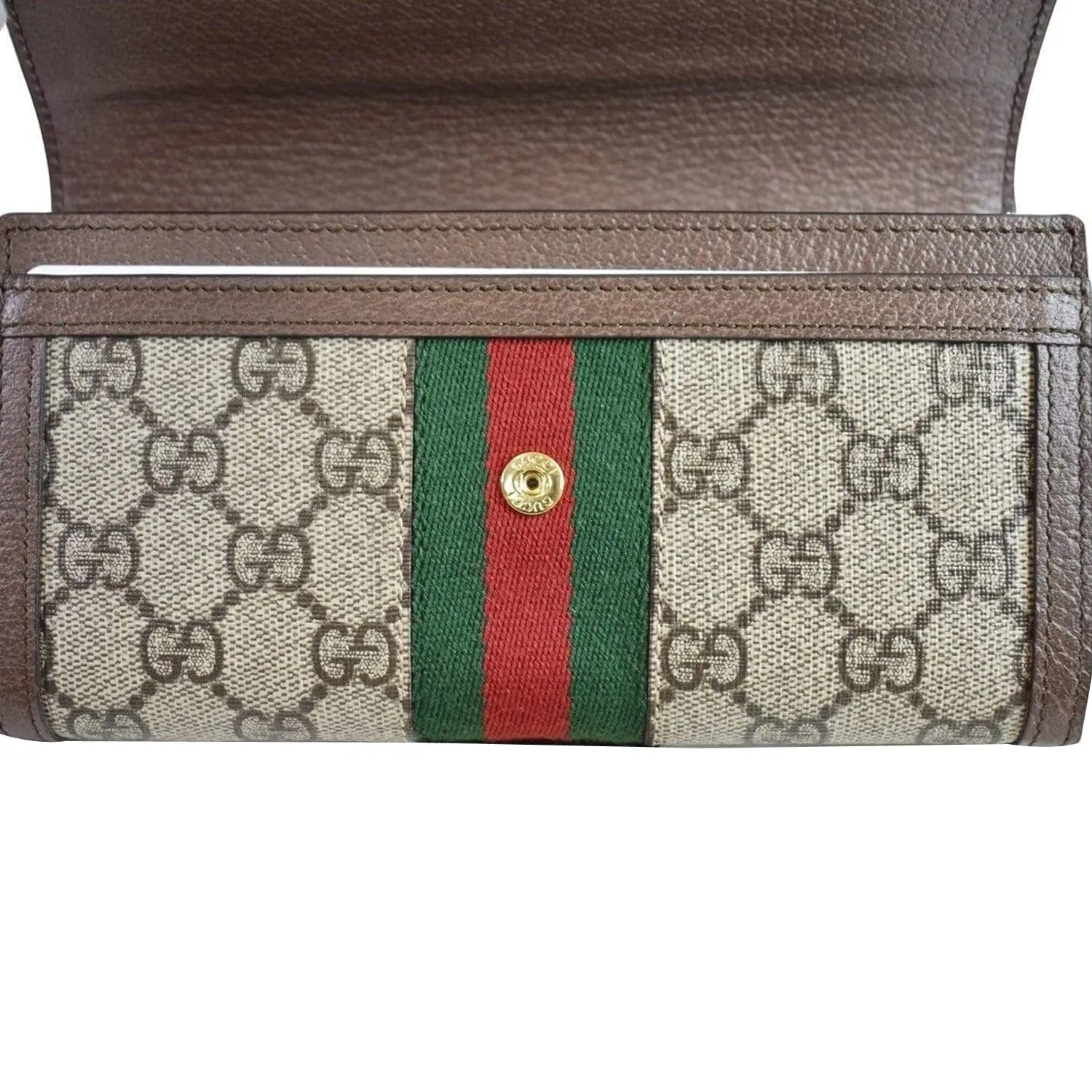 GUCCI Ophidia GG Continental Supreme Canvas Wallet Beige 523153