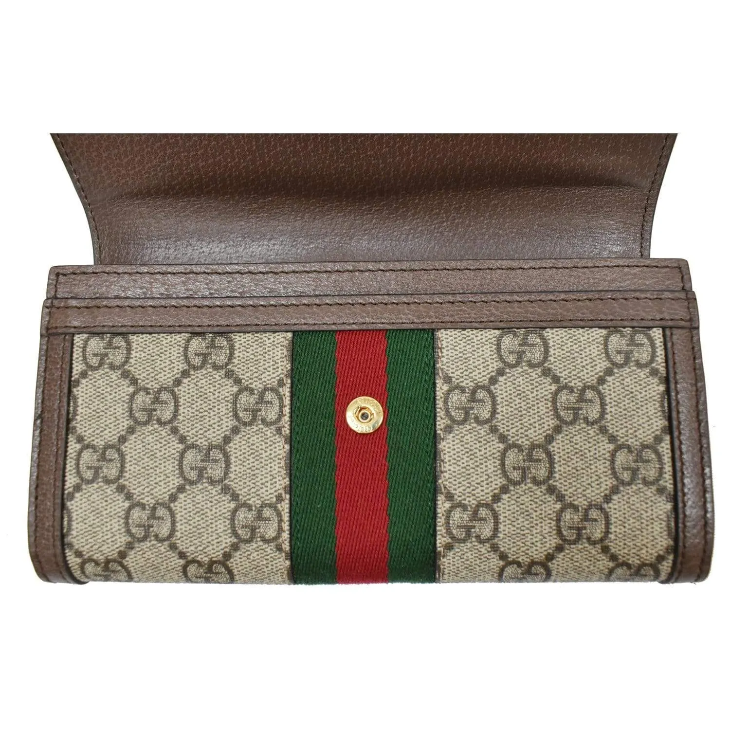 Gucci Ophidia GG Continental Supreme Canvas Wallet Beige 523153