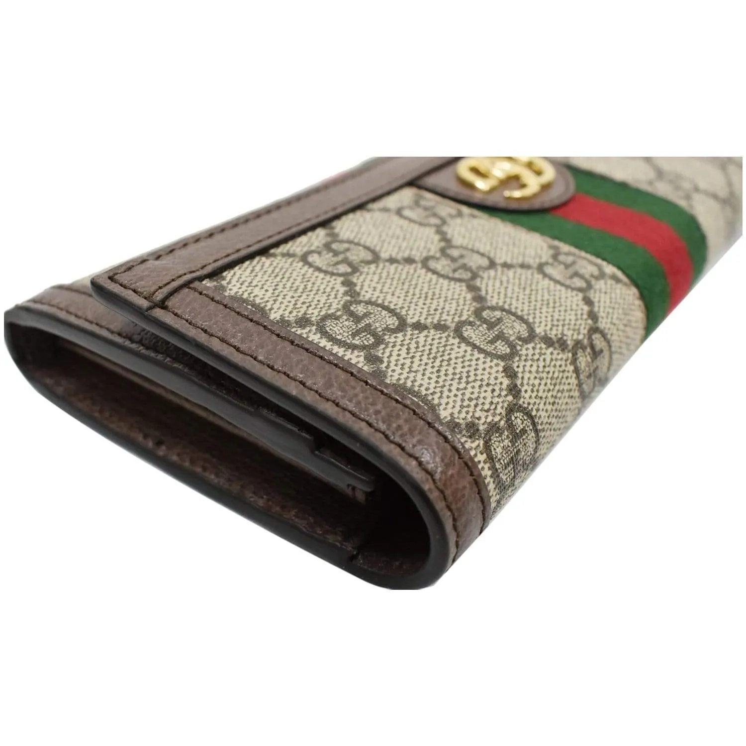 Gucci Ophidia GG Continental Supreme Canvas Wallet Beige 523153