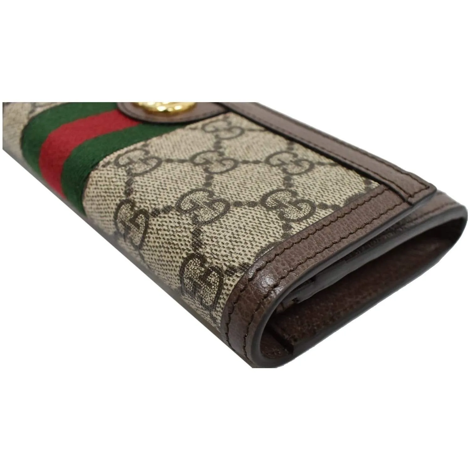 Gucci Ophidia GG Continental Supreme Canvas Wallet Beige 523153