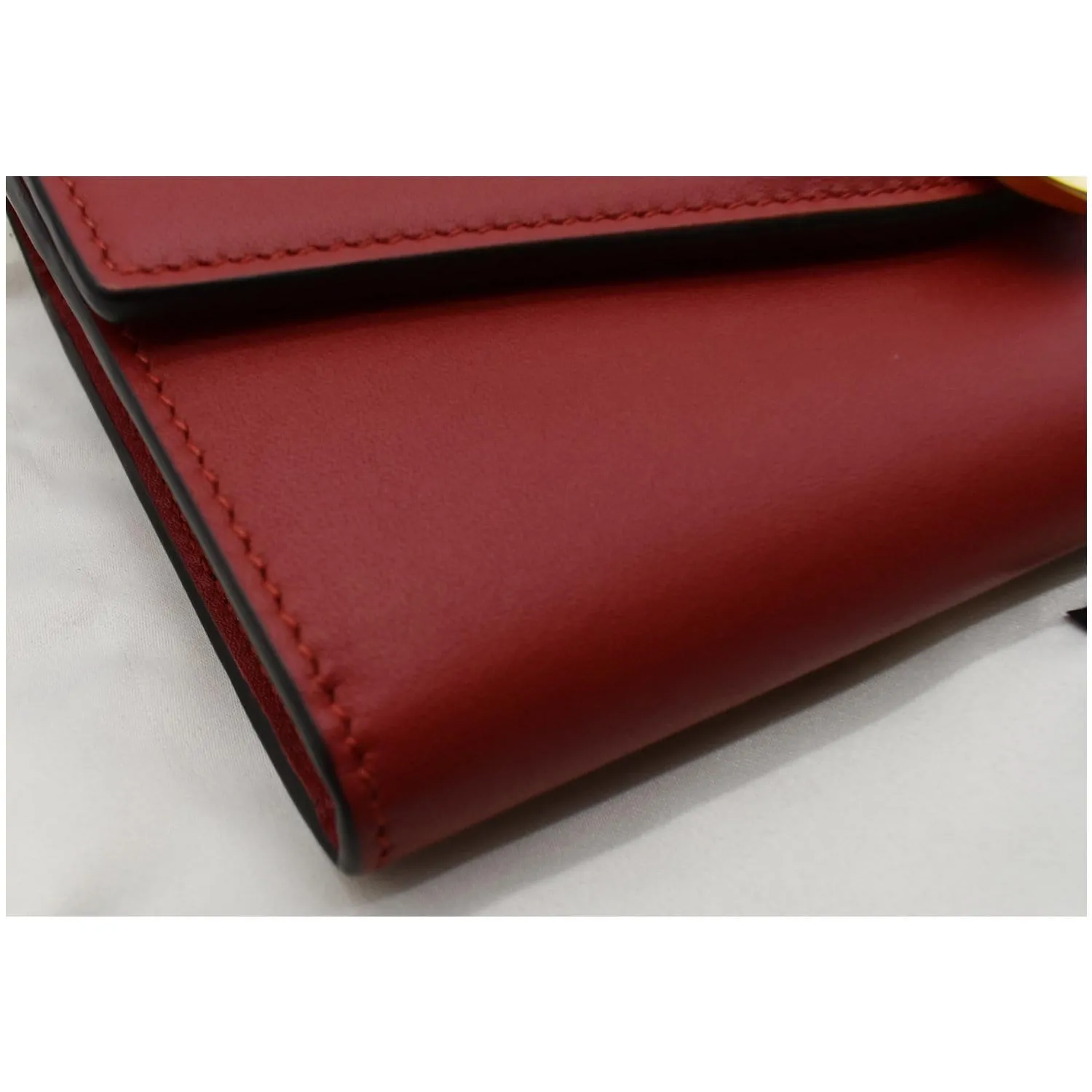 GUCCI Sylvie Continental Leather Wallet Red 476084 - Final Sale