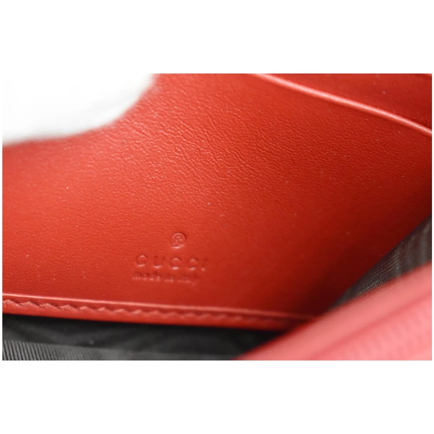 GUCCI Sylvie Continental Leather Wallet Red 476084 - Final Sale