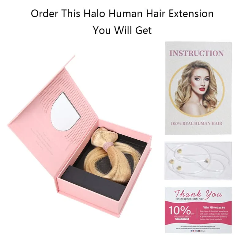 Halo Human Hair Extension Wine Red Light Volume