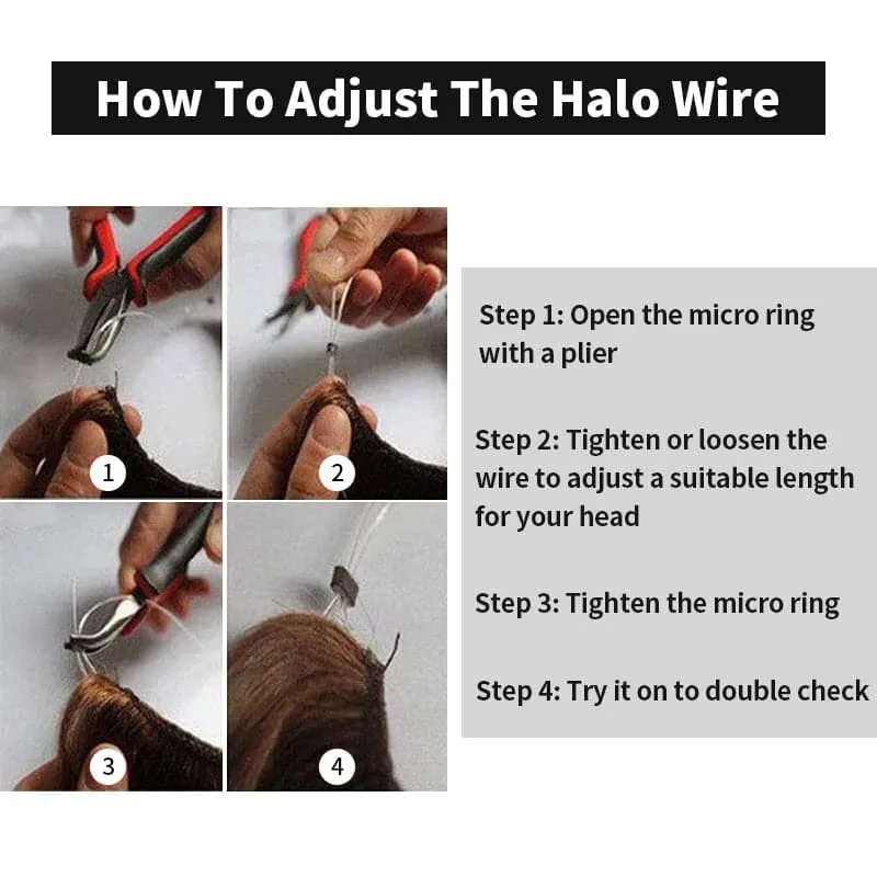 Halo Human Hair Extension Wine Red Light Volume