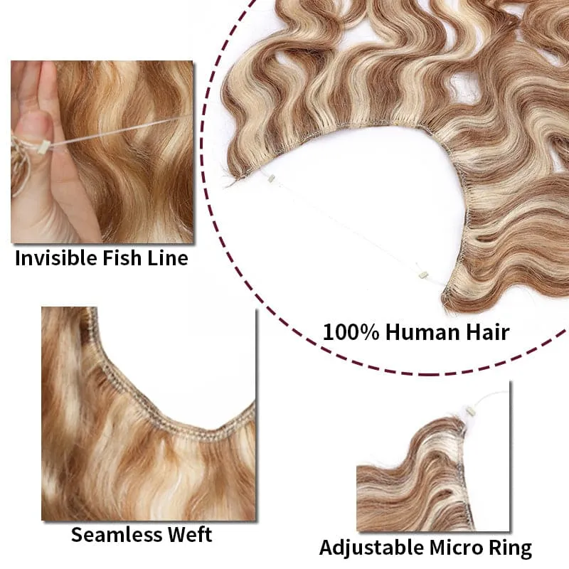 Halo Human Hair Extension Wine Red Light Volume