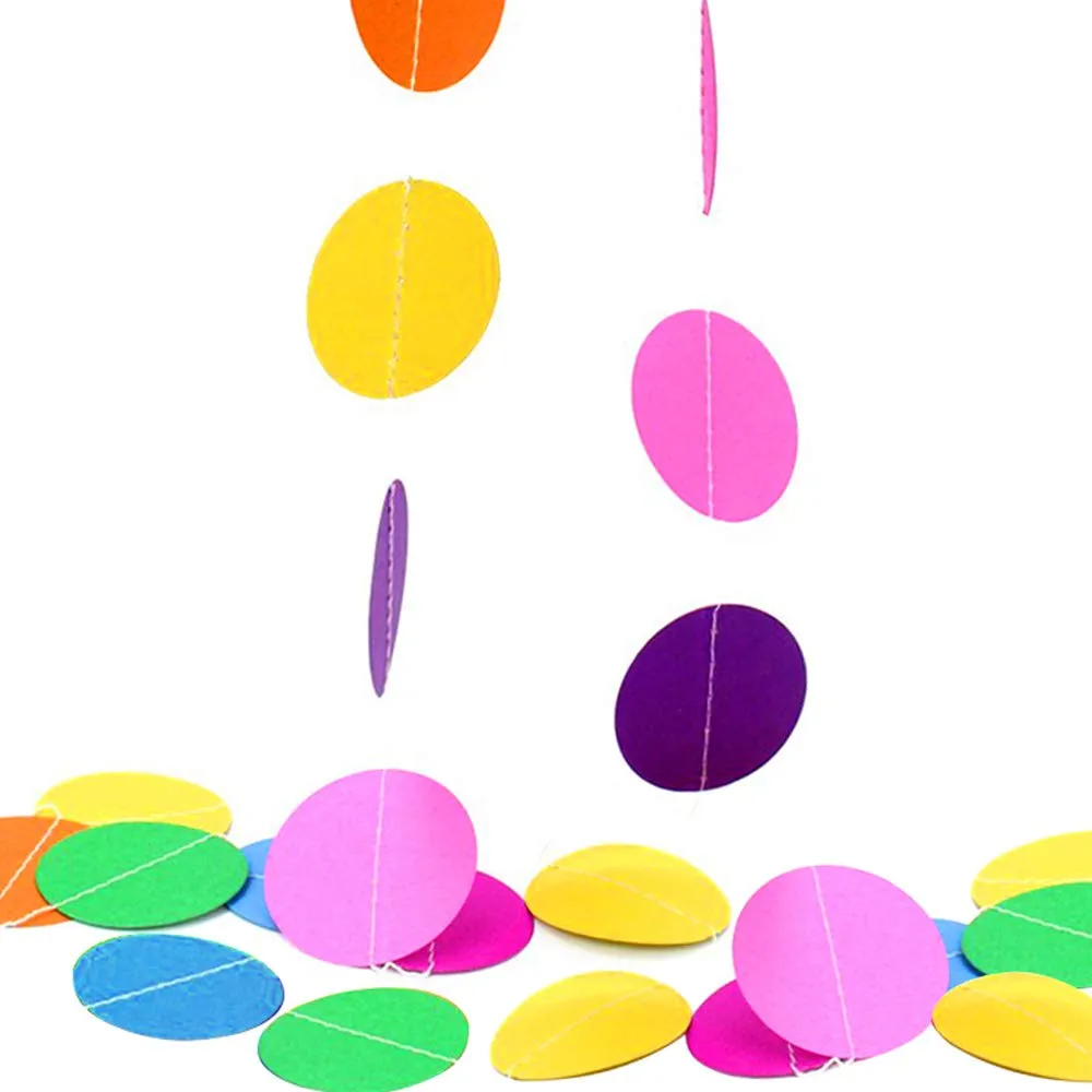 Happy Birthday Banner with Colorful Paper Flag Bunting Paper Circle Confetti Garland Swirl Streamers Honeycomb Ball for Birthday Party by Fecedy