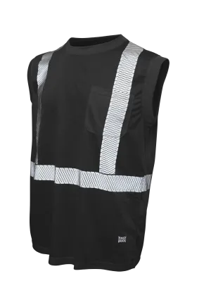 Hi-Vis Polyester Jersey Sleeveless Safety T-Shirt By Tough Duck - Style ST151