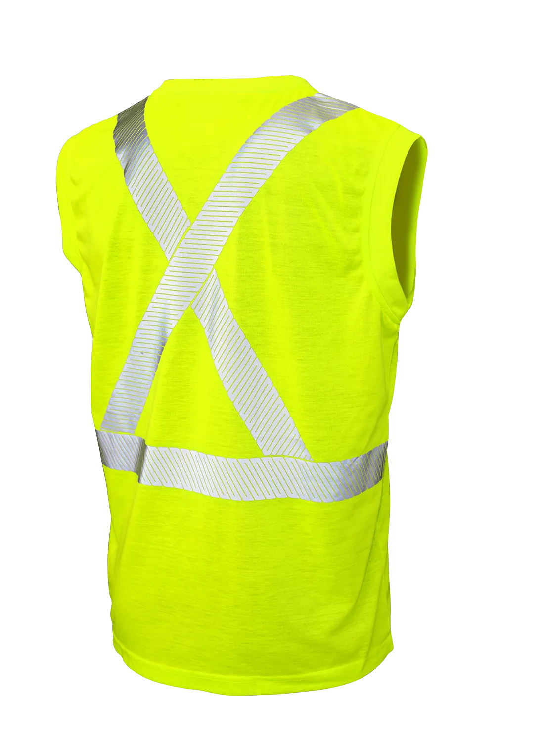 Hi-Vis Polyester Jersey Sleeveless Safety T-Shirt By Tough Duck - Style ST151