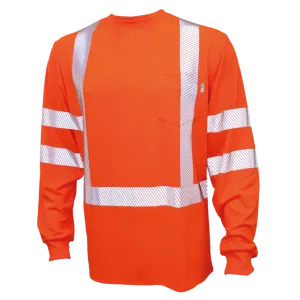 Hi-Visibility Long Sleeve Shirt By GATTS Workwear - Style STX2LS
