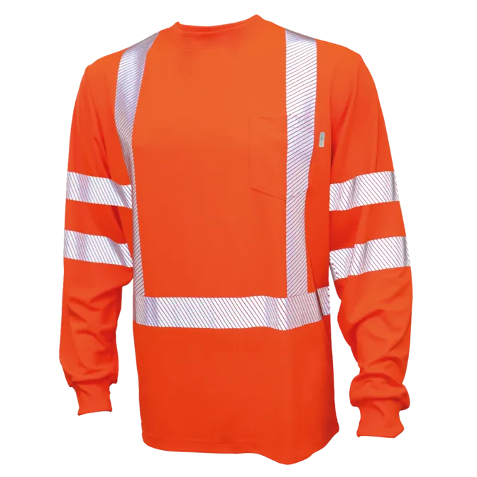 Hi-Visibility Long Sleeve Shirt By GATTS Workwear - Style STX2LS