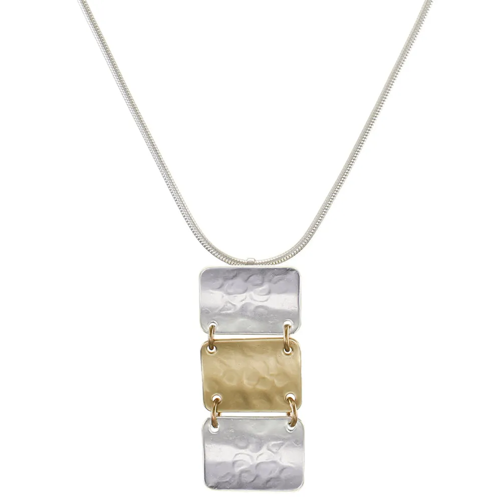 Hinged Rounded Rectangles Necklace