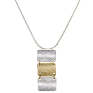 Hinged Rounded Rectangles Necklace