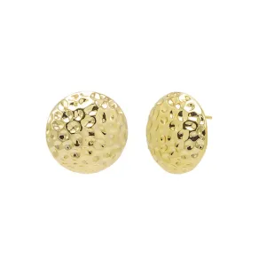 Indented Puffy Rounded Stud Earring