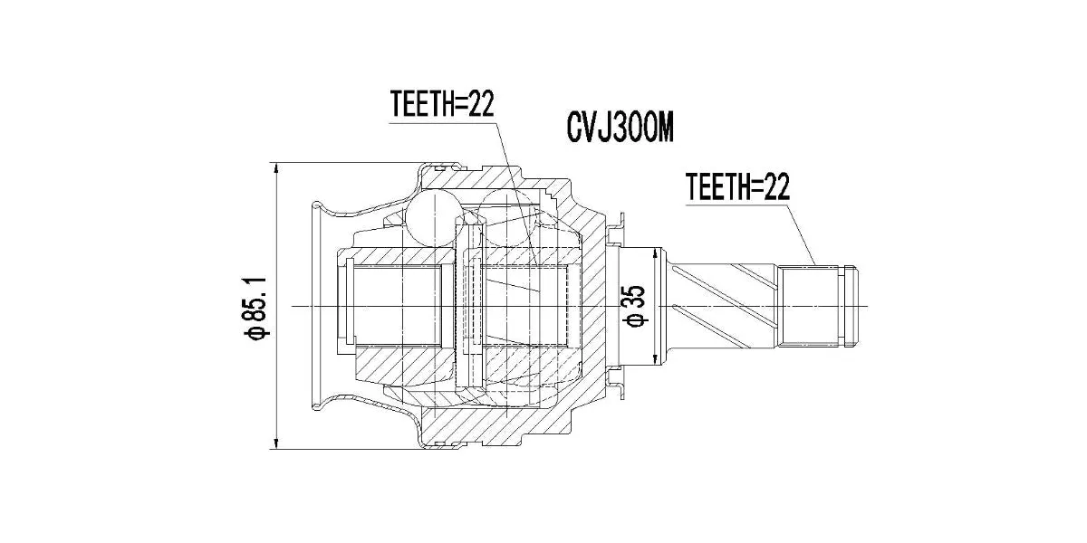 Inner Cv Joint Chev Utility 1.4,Opel Astra 140,160I,Corsa 140I,Kadett,Monza 1980-1984,1987-1993,1996-2004