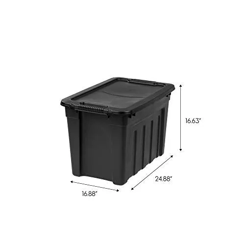 IRIS USA, Inc. UT-20 20 Gallon Utility Tote, Black