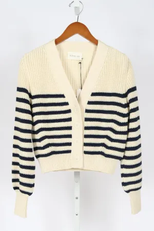 Isla Cardigan - Ivory/Navy