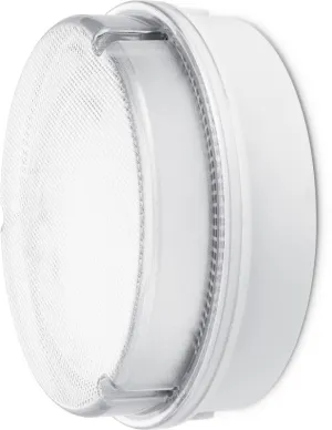 JCC JC23412EMWPR RadiaLED Utility Mains IP65 Ø283mm Bulkhead 21W 4000K 2000lm LED Prismatic Microwave