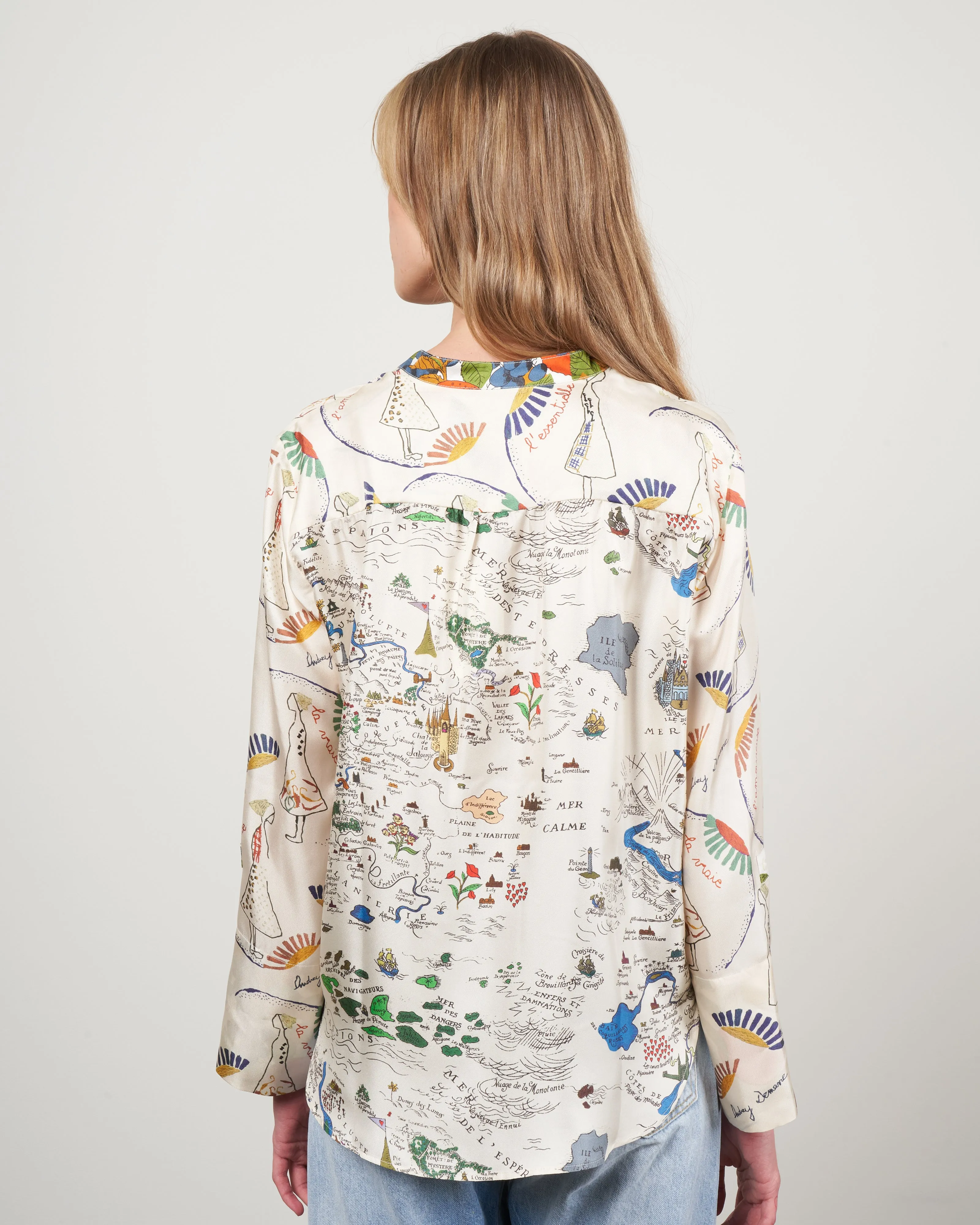 jeanne shirt - mix carte coloree ecru
