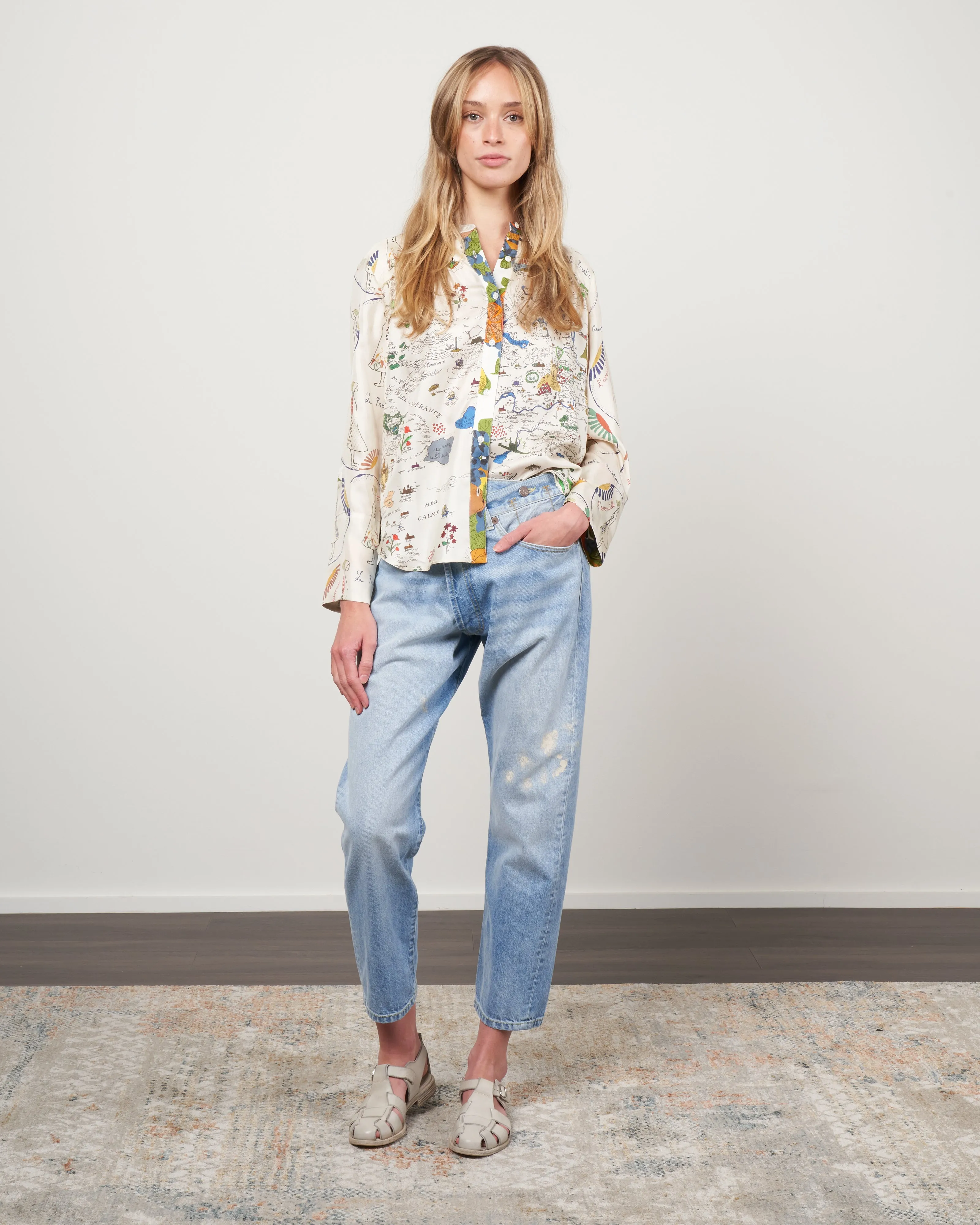 jeanne shirt - mix carte coloree ecru