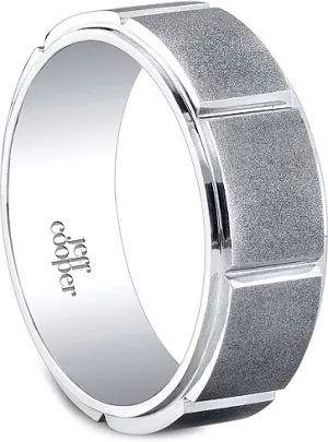 Jeff Cooper Satin Finish Men's Wedding Band-7.5mm