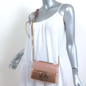 Jimmy Choo Rebel Mini Crossbody Bag Ballet Pink/Rose Gold Elaphe Snakeskin