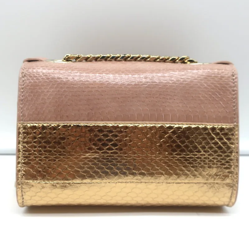 Jimmy Choo Rebel Mini Crossbody Bag Ballet Pink/Rose Gold Elaphe Snakeskin