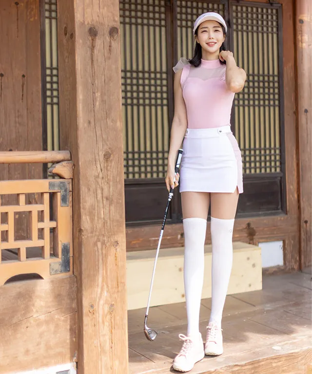 J.Jane Heart Neck See-through Sleeveless (Pink)