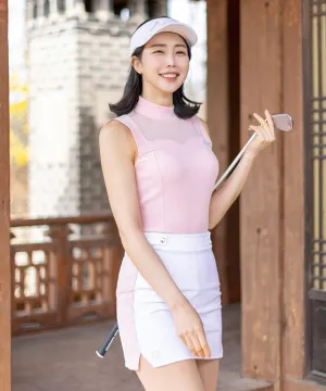 J.Jane Heart Neck See-through Sleeveless (Pink)