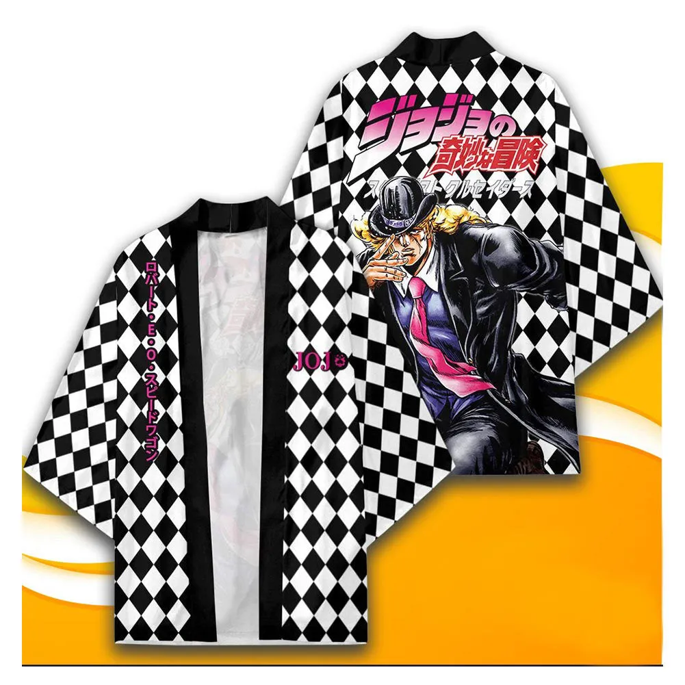 JoJo‘s Bizarre Adventure Cloak Kimono Cardigan Robe Cospaly Costume Print Casual Coat