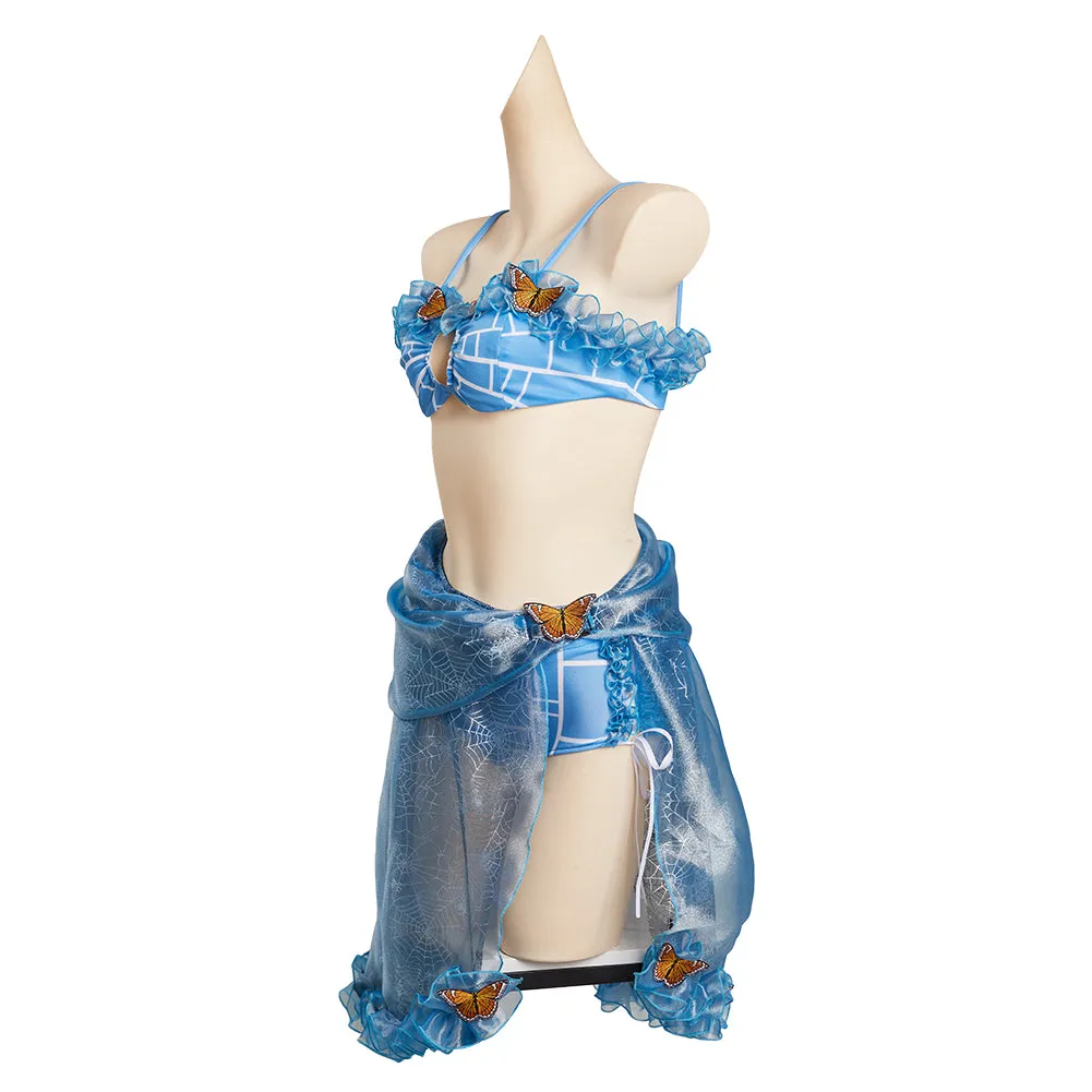 JoJo‘s Bizarre Adventure Jolyne Cujoh Swimsuit Cosplay Costume Bikini Top Beach Skirt Outfits Halloween Carnival Suit