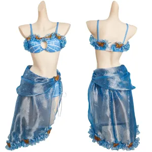 JoJo‘s Bizarre Adventure Jolyne Cujoh Swimsuit Cosplay Costume Bikini Top Beach Skirt Outfits Halloween Carnival Suit